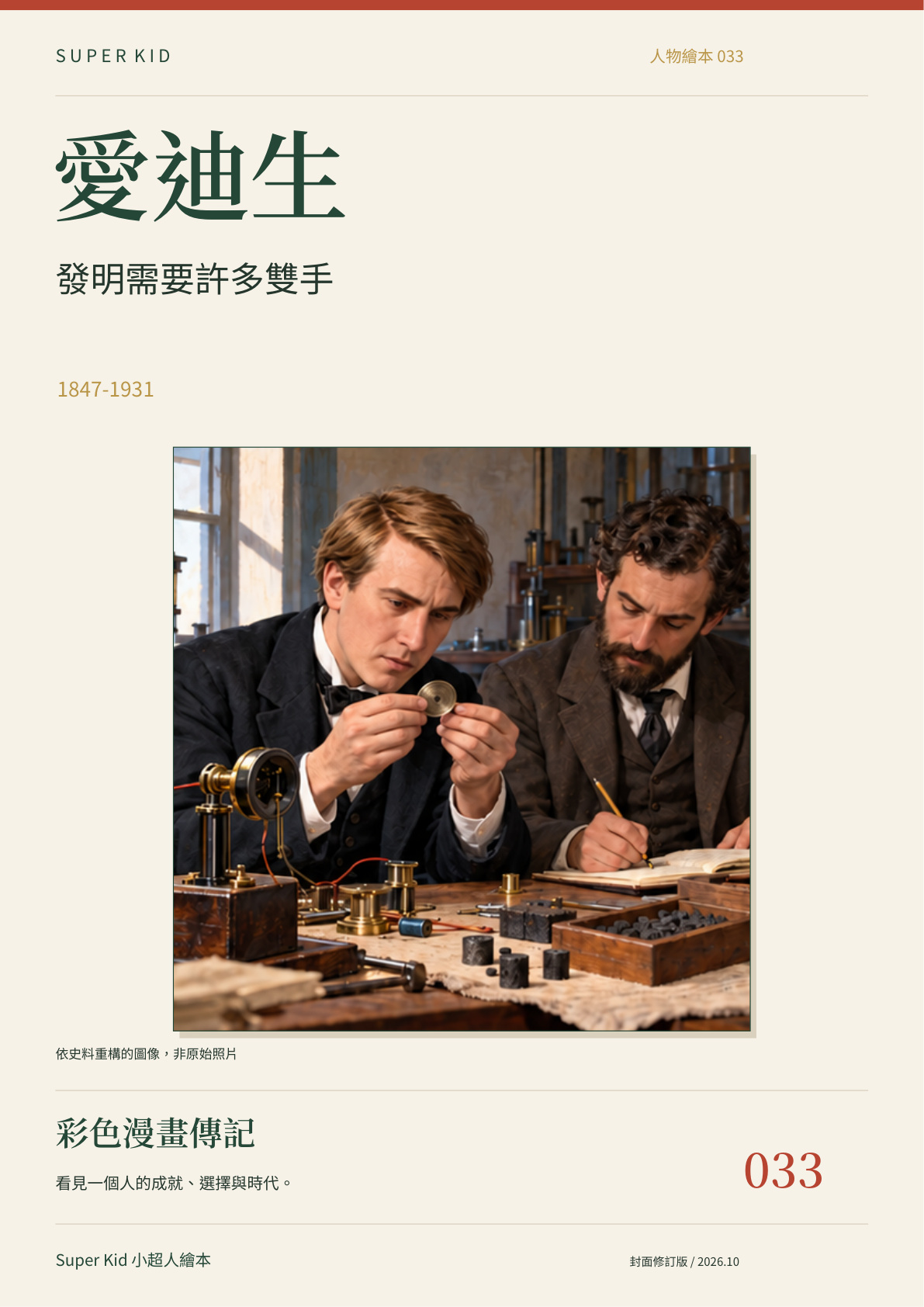 《愛迪生：發明需要許多雙手》完整封面